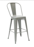 Sgabello metallo, col. Grigio Metalizzato