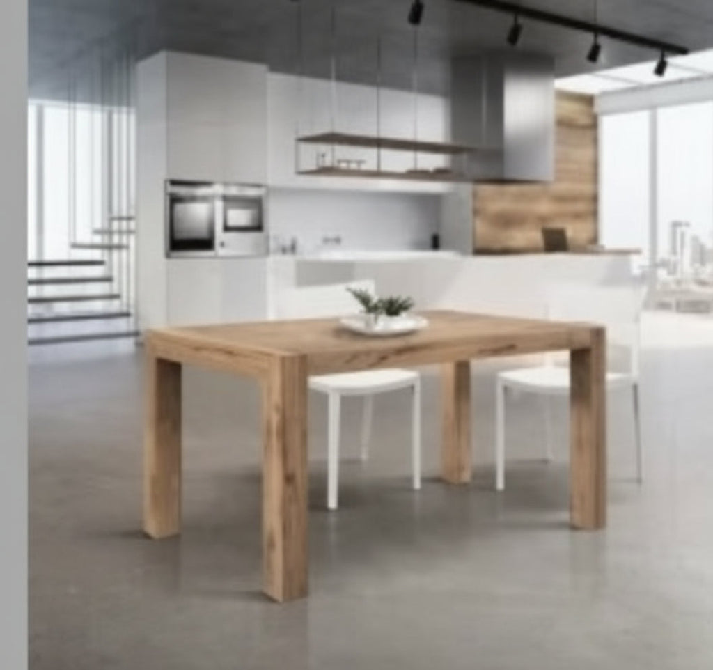 Tavolo Moderno Allungabile in Rovere Rustico 140-220×90 cm - Made in Italy