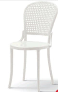 Sedia Polipropilene Trasparente viennese bianco lucido L.46 H.88 P.55 HS.47