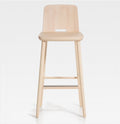 Sgabello legno con schienale di design