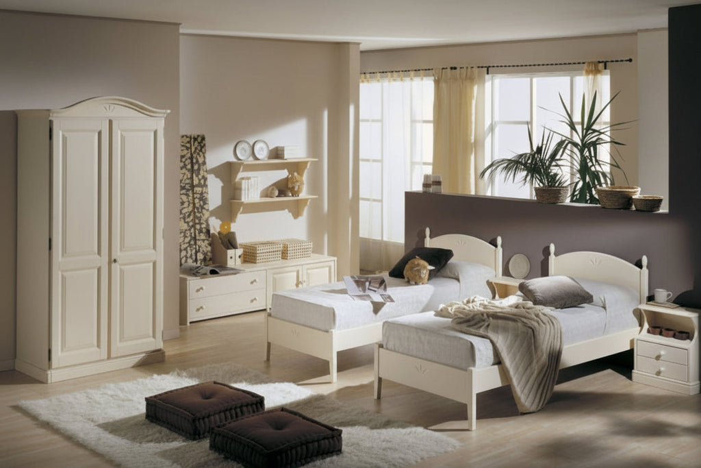 Letto Singolo in Legno di Pino Stile Montagna - Novara