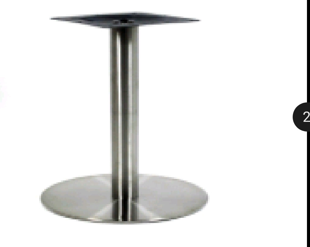 Basamento tavolo per ristoranti como in resina con rivestimento silver
