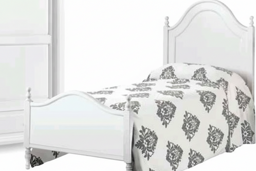 LETTO SINGOLO ARTE POVERA LACCATO BIANCO OPACO L.100 P.212 HT.135