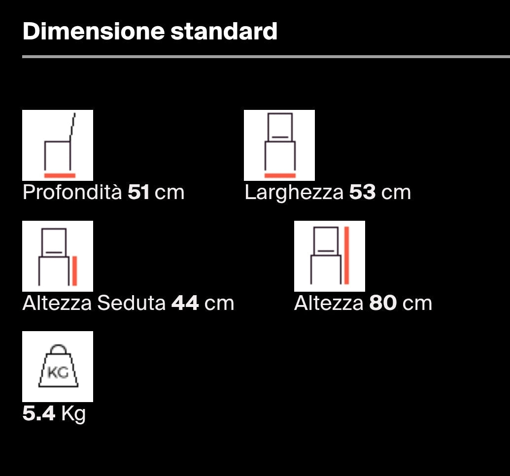 Sedia Scab Alice 2677 - Telaio a Slitta