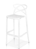 Sgabello in polipropilene bianco