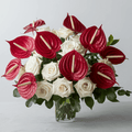 MEMORIA PURA – Anthurium Rossi e Rose Bianche