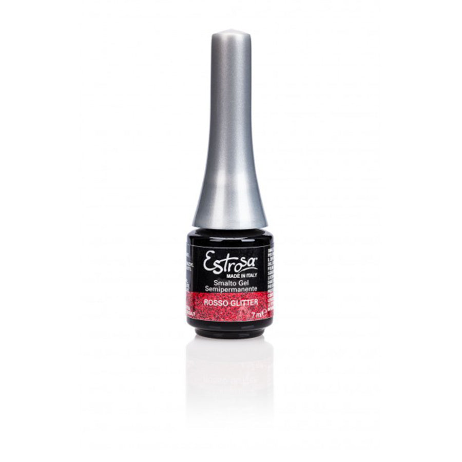 ESTROSA SMALTO GEL SEMIPERMANENTE ROSSO GLITTER 7502 7 ML