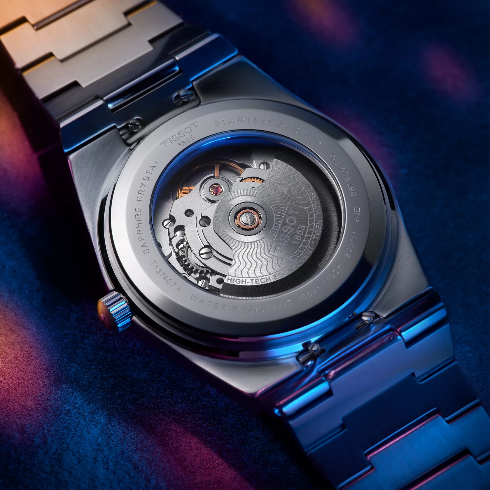 Tissot PRX Powermatic 80 T137.407.11.041.00 – Orologio automatico blu 40 mm, cassa acciaio, fondello a vista, vetro zaffiro