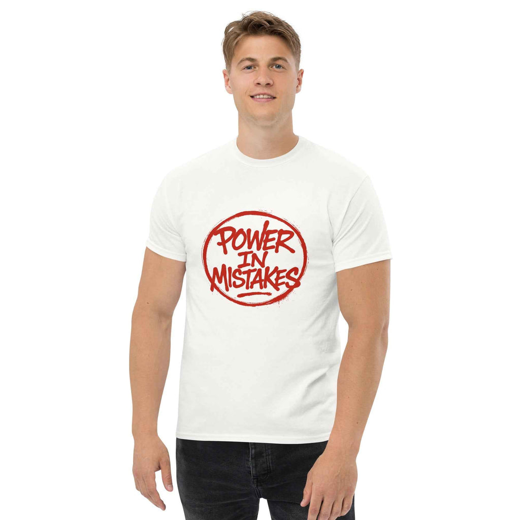 Maglietta Classica Unisex 100% Cotone 👕 | FAIL Streetwear “POWER IN MISTAKES” 🔴 – Imperfezione che Diventa Stile