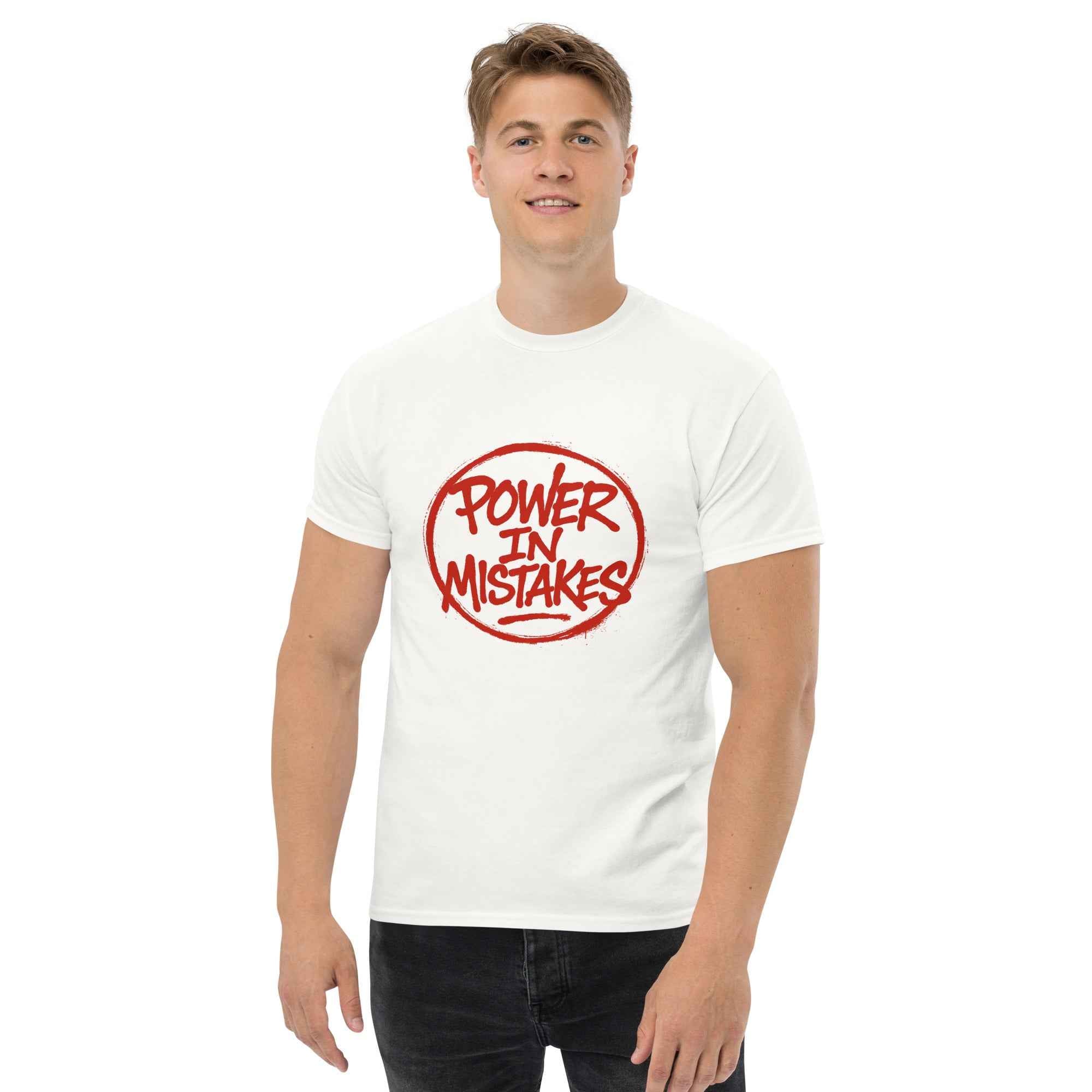 Maglietta Classica Unisex 100% Cotone 👕 | FAIL Streetwear “POWER IN MISTAKES” 🔴 – Imperfezione che Diventa Stile