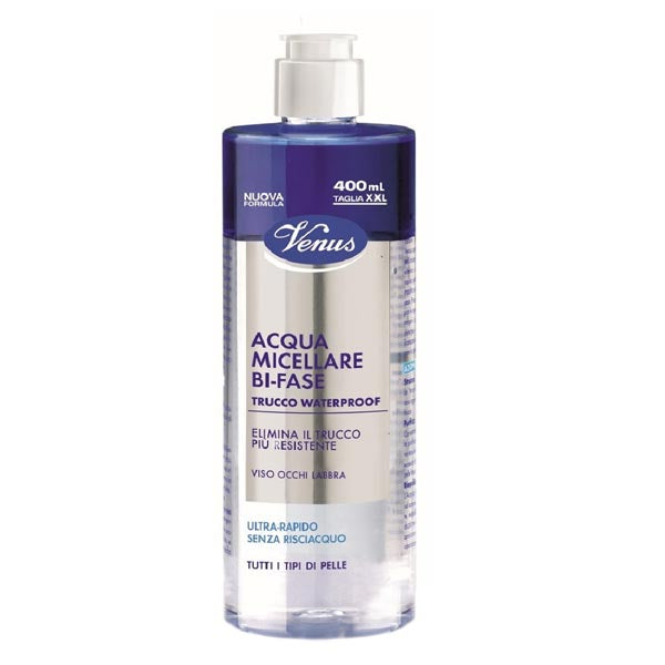 VENUS ACQUA MICELLARE BI FASE TRUCCO WATERPROOF 400 ML