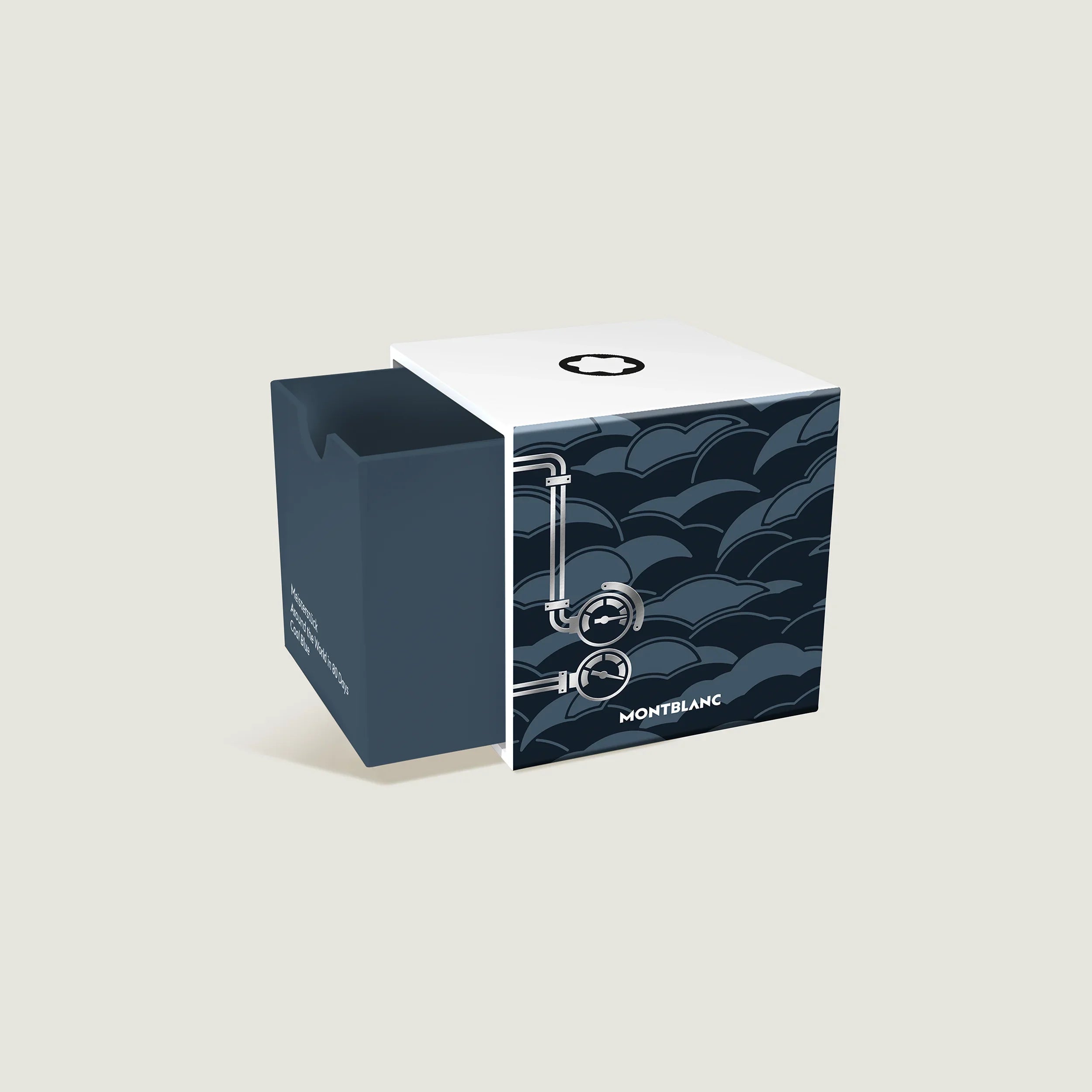 Montblanc boccetta d’inchiostro 50ml Meisterstuck Around The World in 80 Days blu carbone 134408