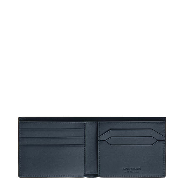 Montblanc portafoglio 6 tasche pelle Meisterstück velluto blu 220446