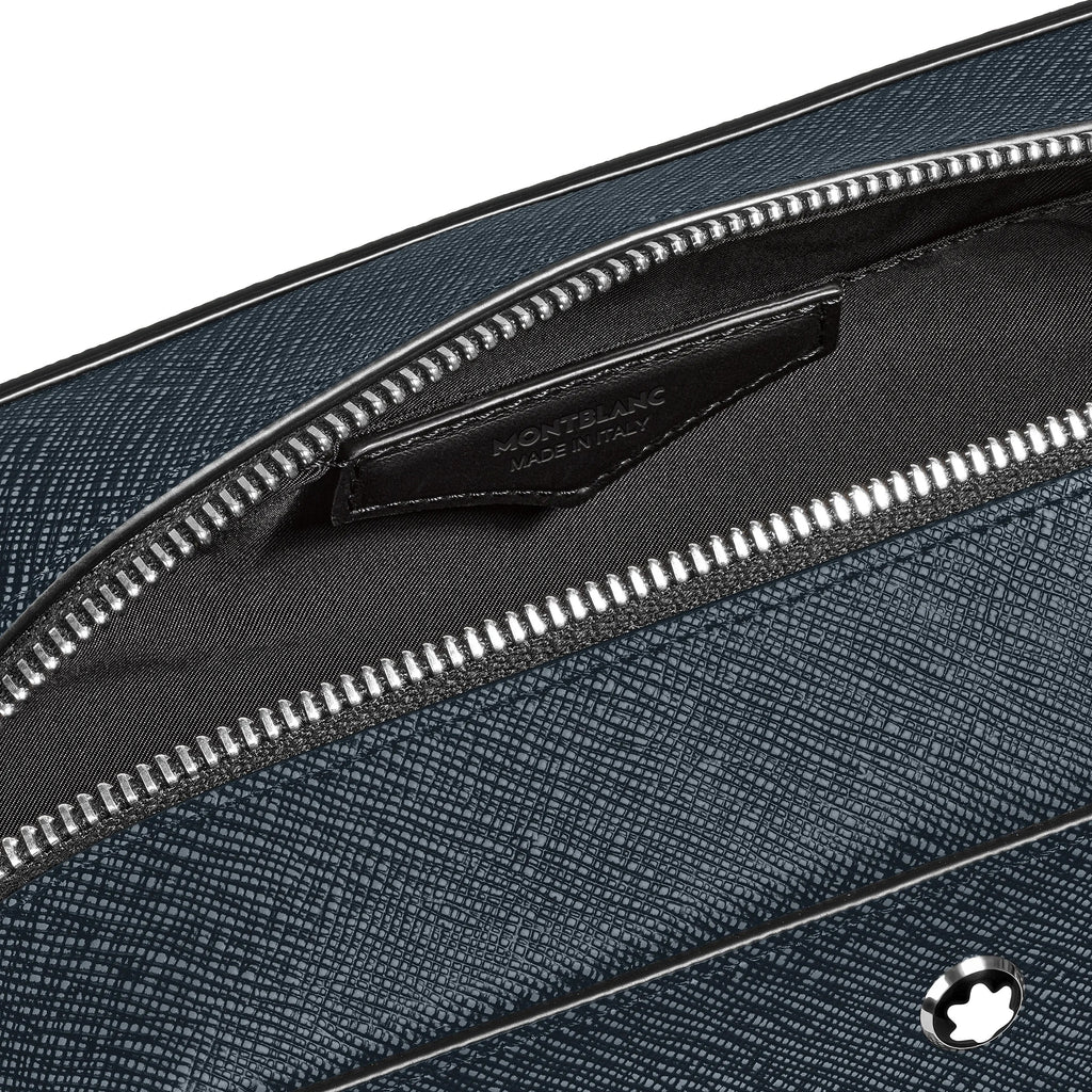 Montblanc pochette Sartorial tweed blu 220339