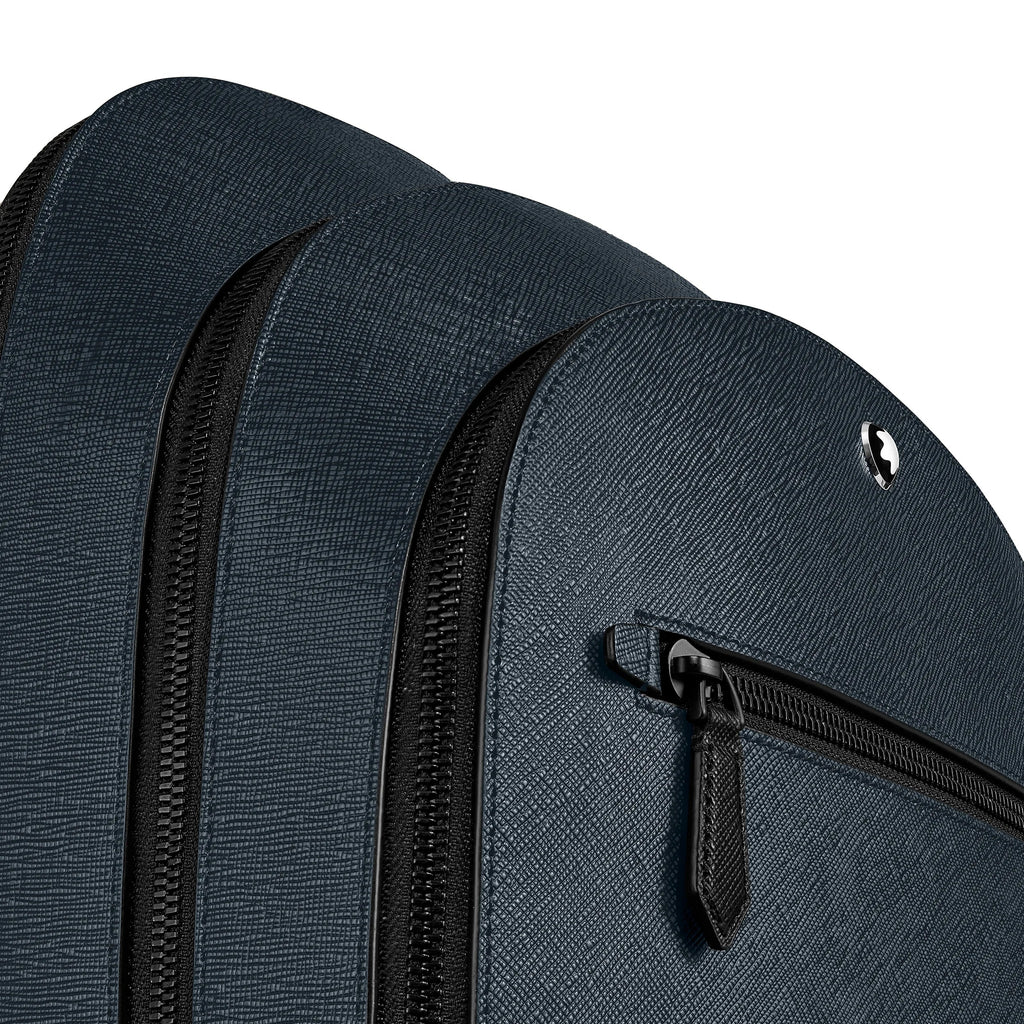 Montblanc zaino medio con 3 scomparti Sartorial tweed blu 220335
