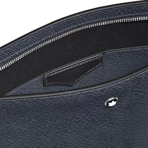 Montblanc pochette sartorial tweed blu 220428