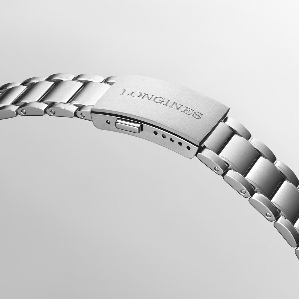 Longines orologio Spirit Zulu Time 39mm nero automatico acciaio L3.802.4.50.6