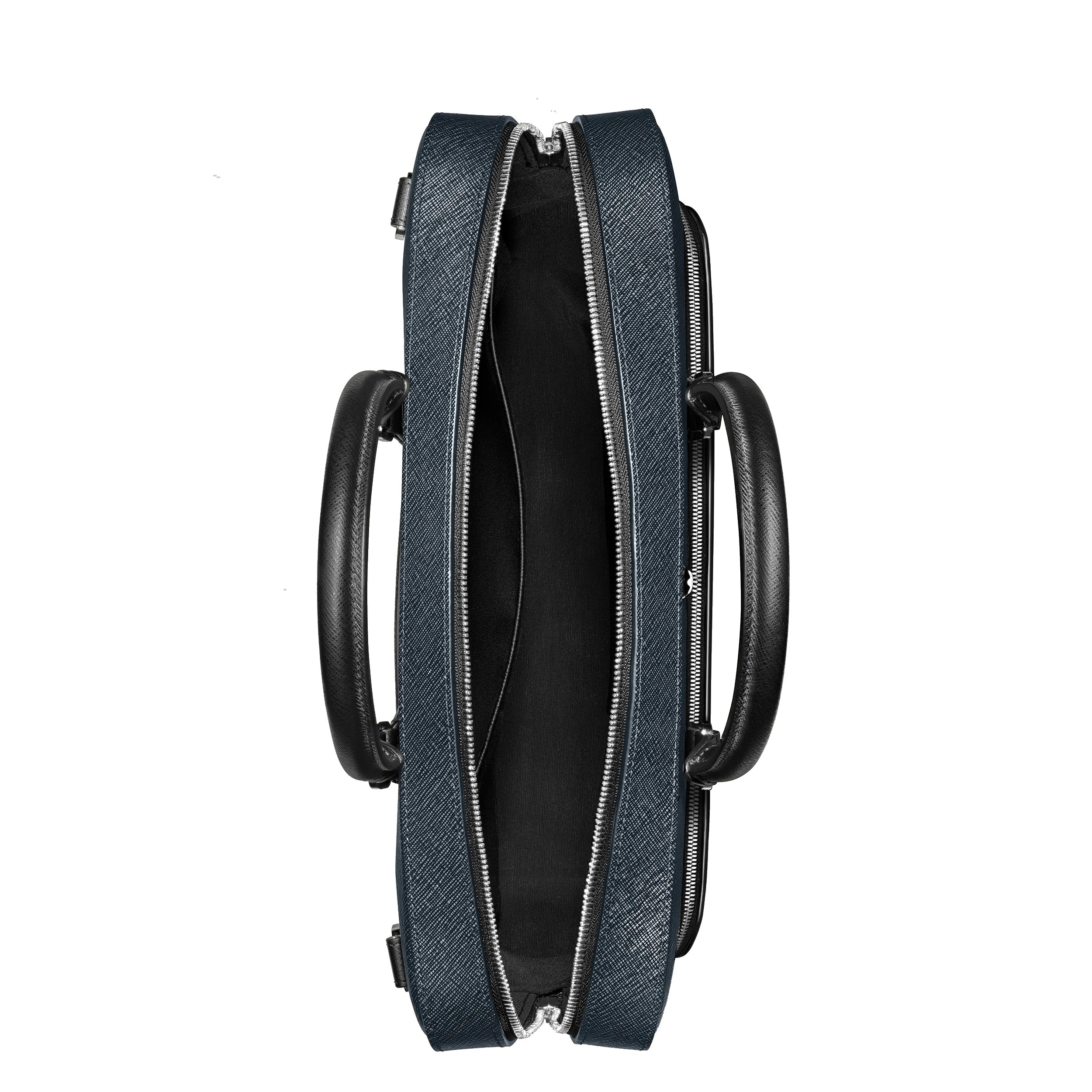 Montblanc borsa portadocumenti media Sartorial tweed blu 220332