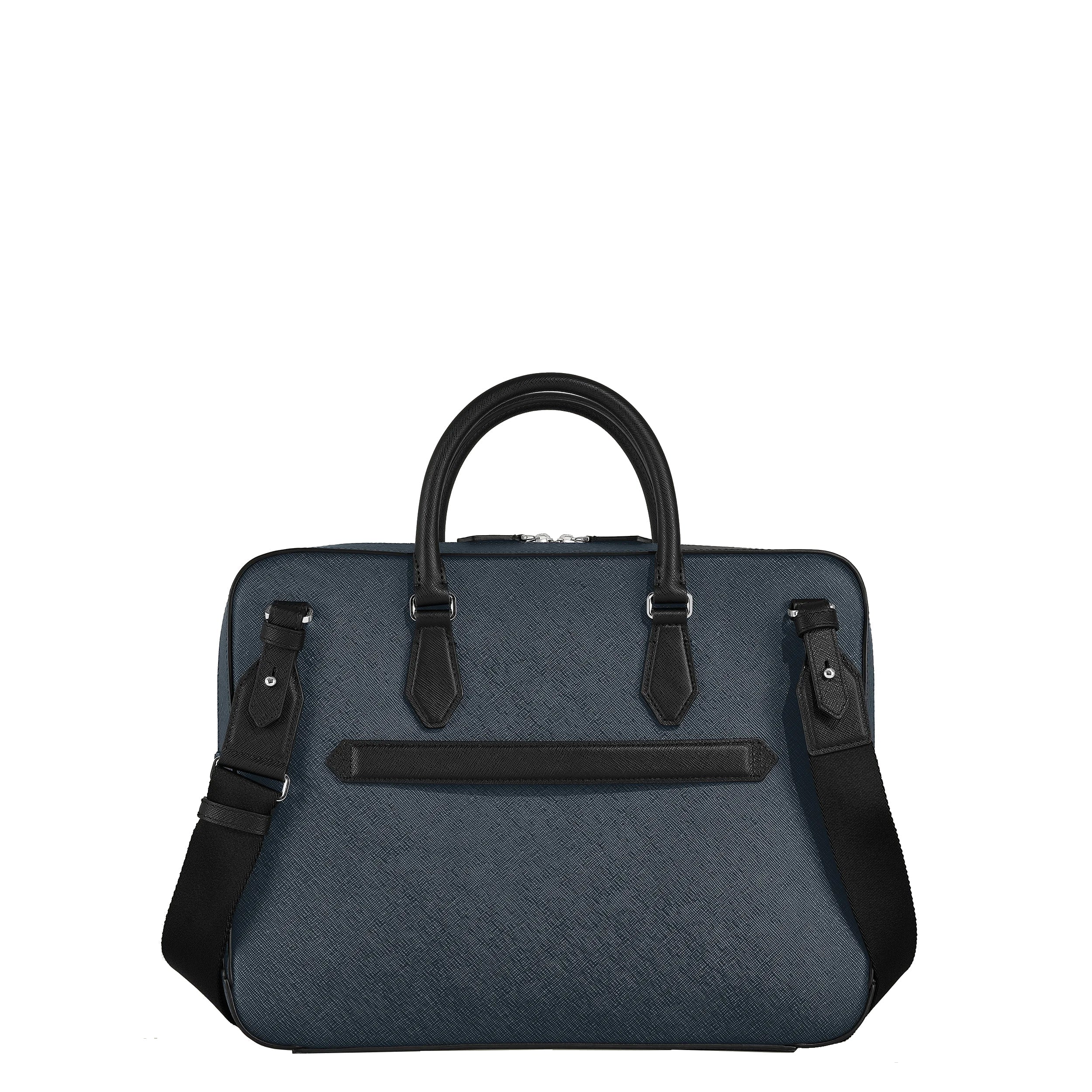 Montblanc borsa portadocumenti media Sartorial tweed blu 220332