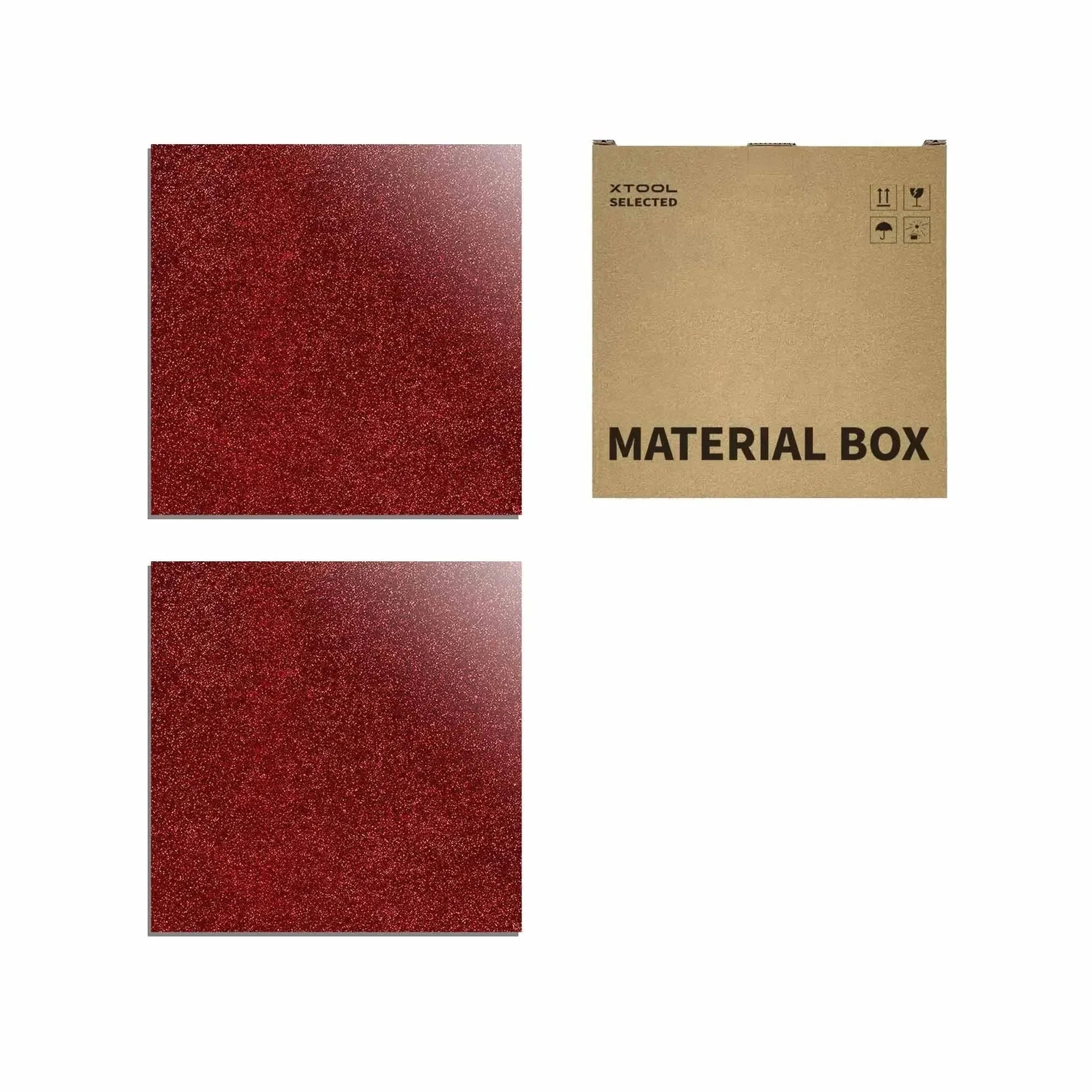 XTOOL 3 MM RED GLITTER ACRYLIC SHEETS (2-PACK)